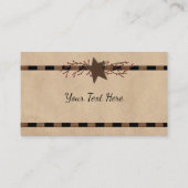 Visitekaartje voor landsterren en pit-bessen (Achterkant)