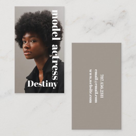 Visitekaartje voor modelfotograaf (Voorkant / Achterkant)