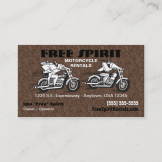 Visitekaartje voor motorfietsen