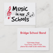 visitekaartje voor muziek (Voorkant / Achterkant)