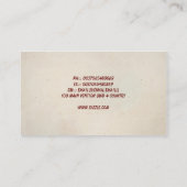 visitekaartje voor muzieklank geluid (Achterkant)