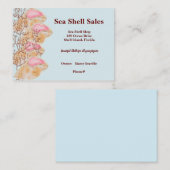Visitekaartje voor Ocean Shell Shop (Voorkant / Achterkant)