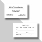 Visitekaartje voor Oftalmoloog Medische Aanwijzing