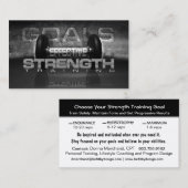 Visitekaartje voor onverwoestbare sterktetraining (Voorkant / Achterkant)