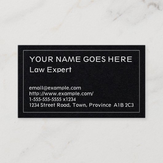 Visitekaartje voor openbare aanklager (Voorkant)