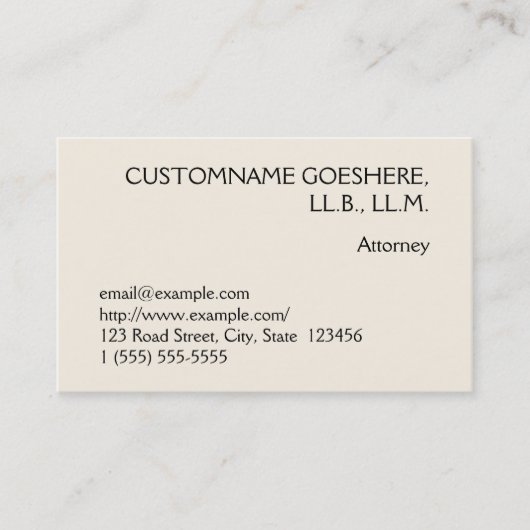 Visitekaartje voor openbare aanklager (Voorkant)