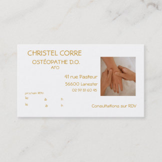 visitekaartje voor osteopathe