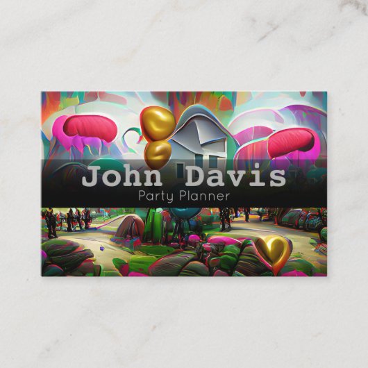 Visitekaartje voor partijplanner (Voorkant)