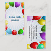 Visitekaartje voor partijplanner (Voorkant / Achterkant)