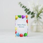 Visitekaartje voor partijplanner (Staand voorkant)