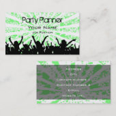 Visitekaartje voor partijplanner (Voorkant / Achterkant)