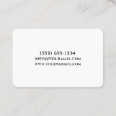 Visitekaartje voor persoonlijk kookgedeelte (Achterkant)