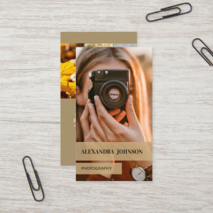 Visitekaartje voor persoonlijke en moderne fotogra