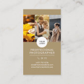 Visitekaartje voor persoonlijke en moderne fotogra (Achterkant)