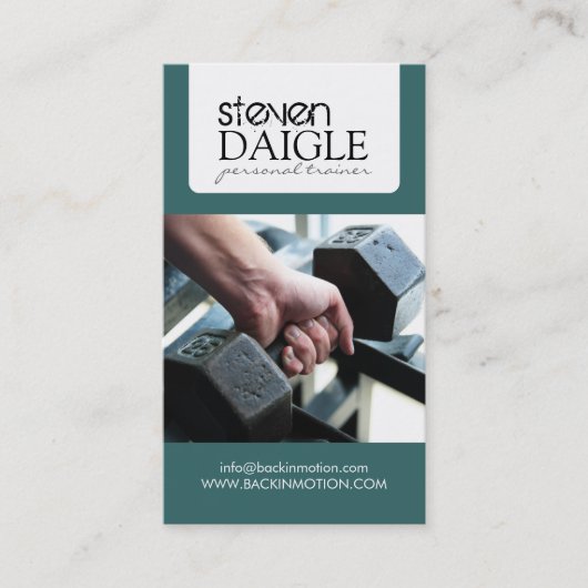Visitekaartje voor persoonlijke trainers (Voorkant)