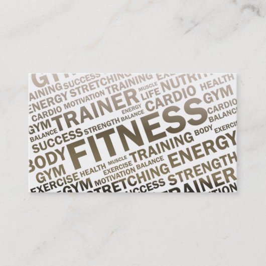 Visitekaartje voor persoonlijke trainers en fitnes (Voorkant)