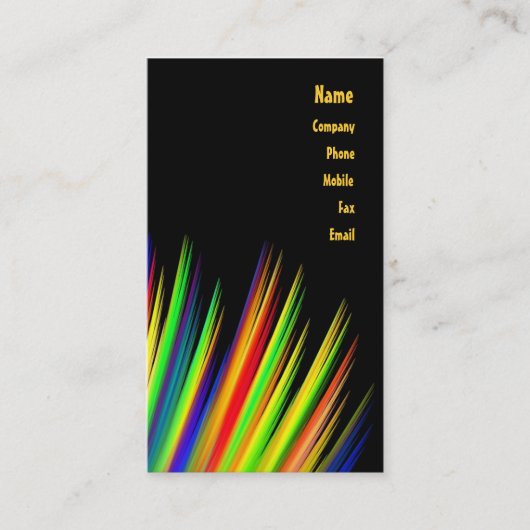 Visitekaartje voor primaire kleuren (Voorkant)