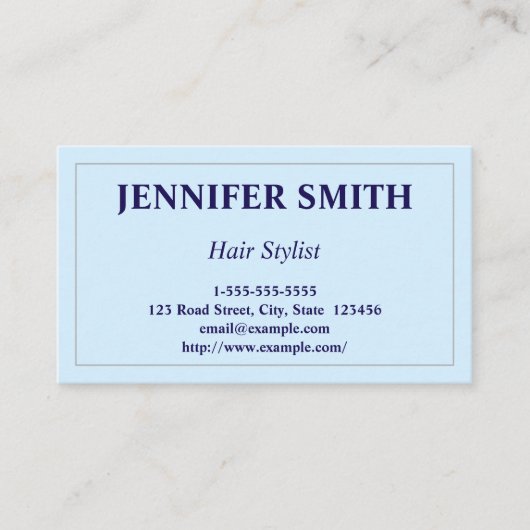 Visitekaartje voor Professional- en Basic-haarstij (Voorkant)