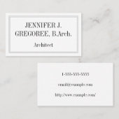 Visitekaartje voor professionele en eenvoudige arc (Voorkant / Achterkant)