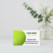 visitekaartje voor professionele tenniscoach (Staand voorkant)