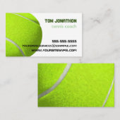 visitekaartje voor professionele tenniscoach (Voorkant / Achterkant)