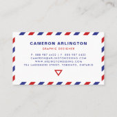 Visitekaartje voor Red and Blue Air Mail Envelope (Achterkant)