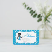 Visitekaartje voor reinigingsservice (Staand voorkant)