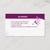 Visitekaartje voor reinigingsservice (Achterkant)