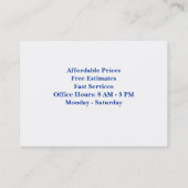 Visitekaartje voor reparatie en services van compu (Achterkant)