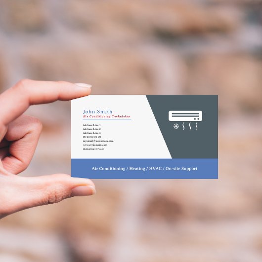 Visitekaartje voor reparatie van airconditioning