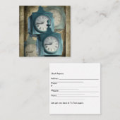 Visitekaartje voor reparatie van klok (Voorkant / Achterkant)