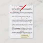 visitekaartje voor review/copywriter (Voorkant)