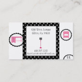 Visitekaartje voor roze meubelen (Achterkant)