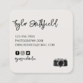 Visitekaartje voor Rustige camera fotografie (Achterkant)