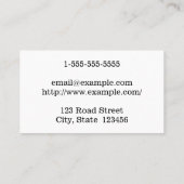 Visitekaartje voor schone en professionele openbar (Achterkant)