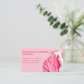 Visitekaartje voor schoonmaakdiensten in het huis (Staand voorkant)