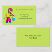 Visitekaartje voor schoonmaken van dames (Voorkant / Achterkant)