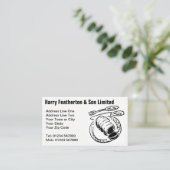 Visitekaartje voor slager- en vleesleveranciers (Staand voorkant)