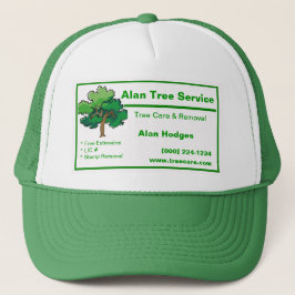 Visitekaartje voor structuurservice trucker pet
