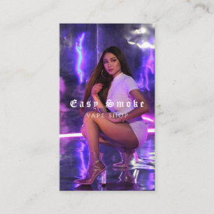 Visitekaartje voor tapeshop met zwarte rook