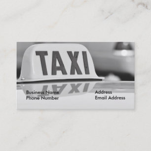 Visitekaartje voor taxichauffeur