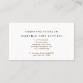 Visitekaartje voor thuisverzorging door huisperson (Achterkant)