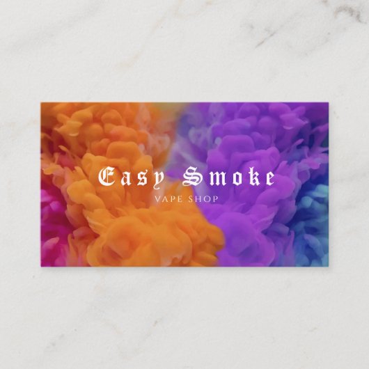 Visitekaartje voor Vape-shop (Voorkant)