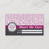 Visitekaartje voor verwijzing salon (Achterkant)