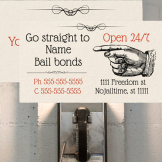 visitekaartje voor Victoriaans bail bonds