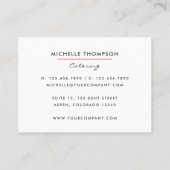 Visitekaartje voor voedselcatering (Achterkant)