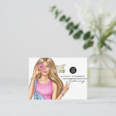 Visitekaartje voor voedselcatering (Staand voorkant)