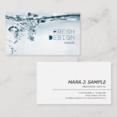 Visitekaartje voor waterspiegel: vers ontwerp (Voorkant / Achterkant)