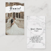 Visitekaartje voor weddenschap fotograaf (Voorkant / Achterkant)