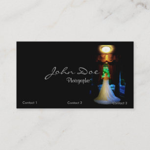 Visitekaartje voor weddenschap met fotograaf